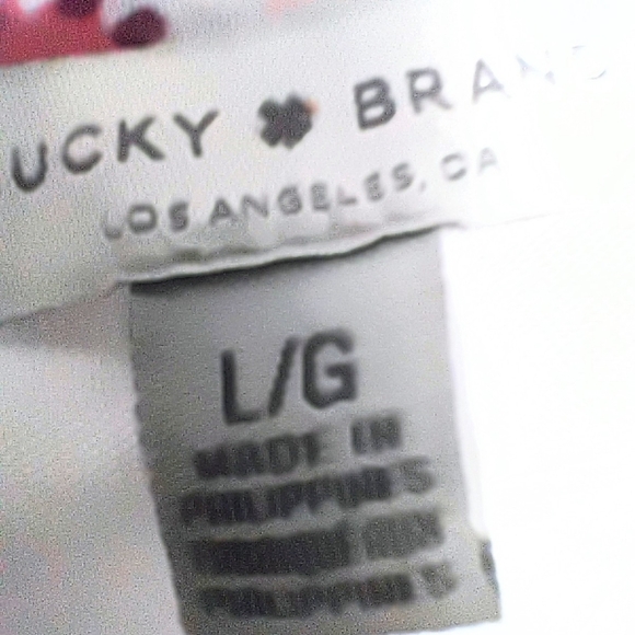 Women's Lucky Brand Cotton Modal Round Neck Short Sleeve Basic T Floral Size L - Picture 6 of 11